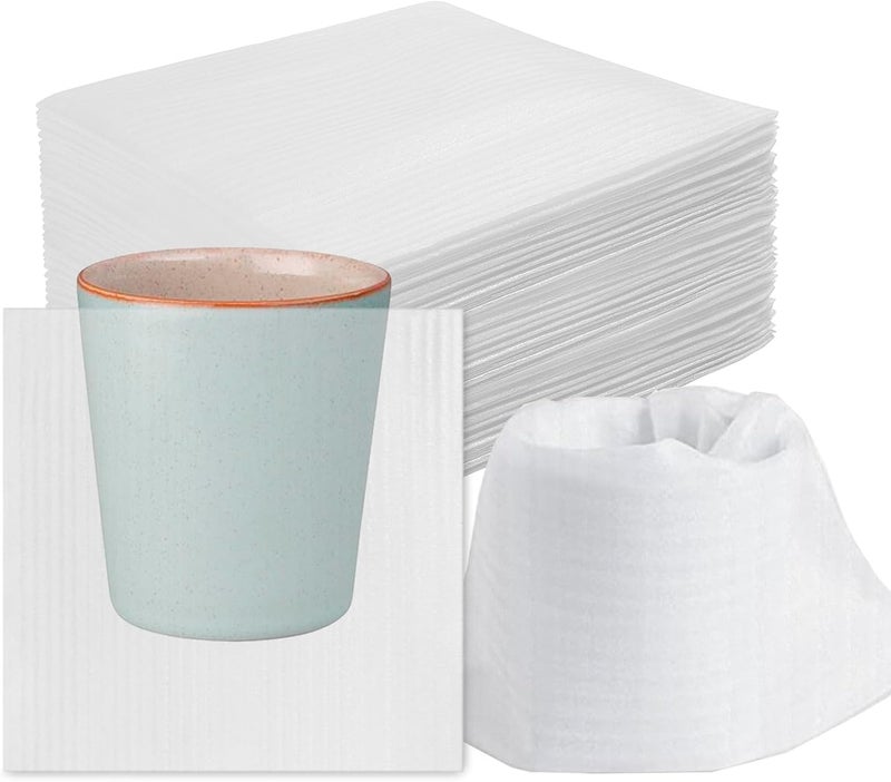 APOCHON 50 Pack Foam Pouches 8x8 inch, Cushion Foam Pouches for Packing, Moving Supplies Protecting Glasses, Cups, China and Dishes, Packing Supplies for Moving, Shipping and Storage, Foam Packing Pouches - Image 1